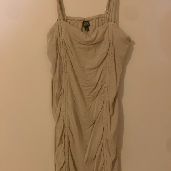 wild fable Dresses & Skirts - Wild Fable Ruched Khaki Mini Dress